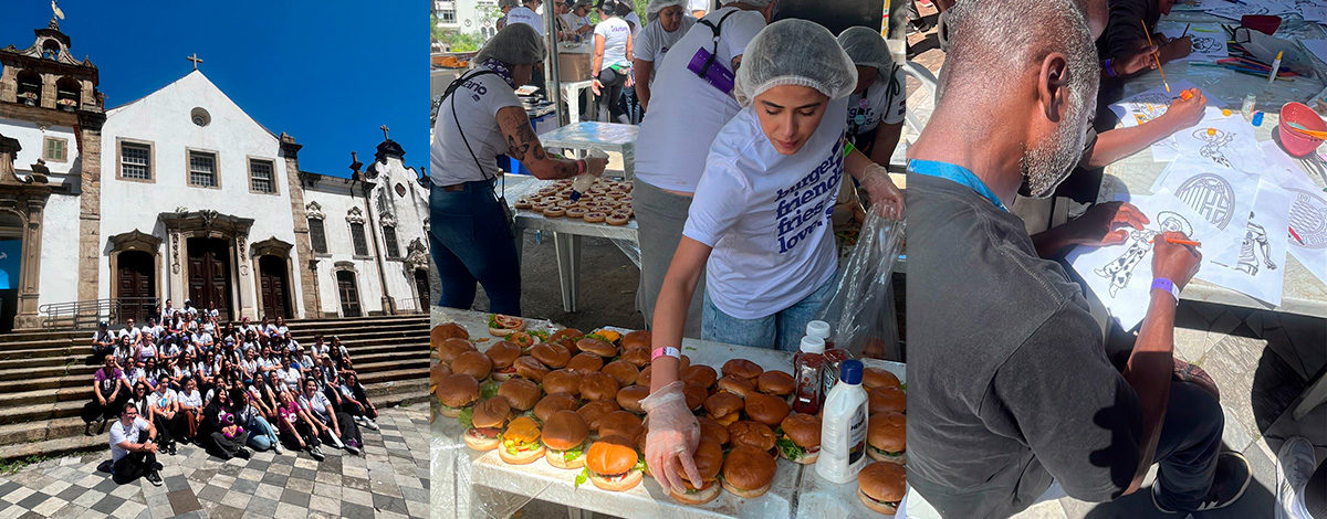 Carne na brasa, pão, queijo e muito carinho: Convento Santo Antônio acolhe 1ª edição carioca de Hamburgada na Rua