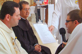 Frei Evaldo Ludwig renova votos religiosos em Curitibanos