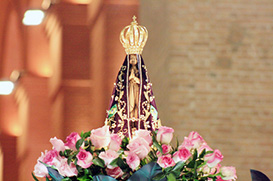 Imagens de Nossa Senhora na 8ª Exposição da Paróquia São Paulo Apóstolo