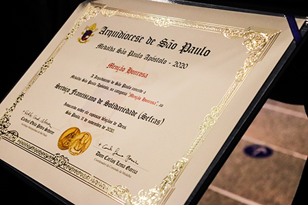 Sefras recebe Medalha Menção Honrosa da Arquidiocese de São Paulo -  Notícias - Franciscanos Notícias - Província Franciscana da Imaculada  Conceição do Brasil - OFM