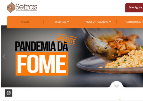 Sefras renova site para ampliar solidariedade