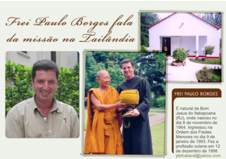 Frei Paulo Borges fala da missão da Tailândia