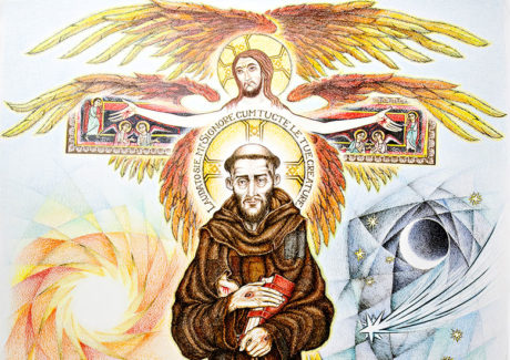 Frei Dito apresenta à Família Franciscana o cartaz do VIII Centenário