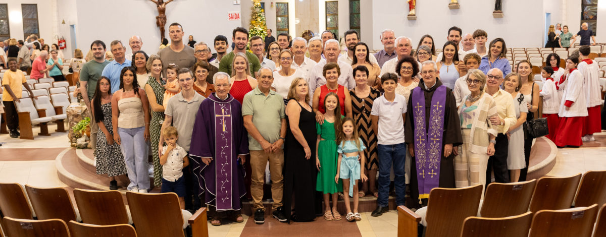 A Fraternidade e a Paróquia Santa Inês celebram o Jubileu do Frei Salésio Hillesheim e do Frei Sebastião Kremer em Balneário Camboriú
