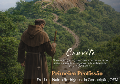 Convite para a 1ª Profissão Religiosa de Frei Luis Naldo