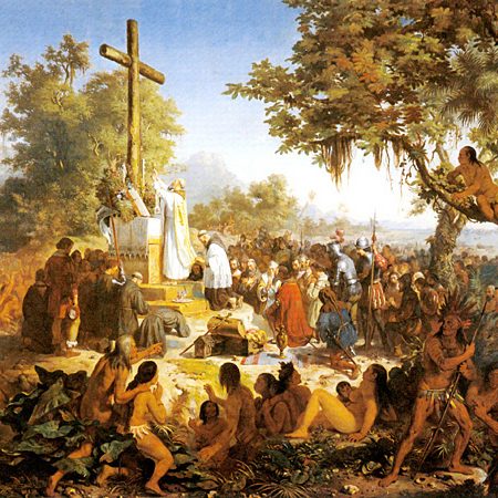 Meirelles, Victor (1832 - 1903)
 	
Primeira Missa no Brasil , 1860
leo sobre tela
268 x 356 cm
Museu Nacional de Belas Artes (Rio de Janeiro, RJ)
Reproduo fotogrfica Lula Rodrigues