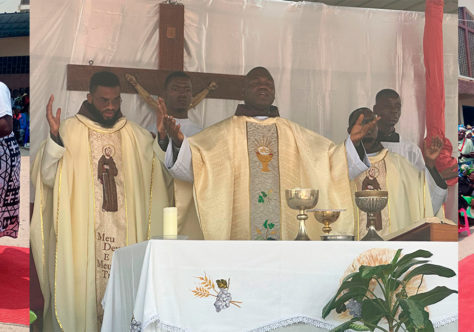 Frei Evaristo preside sua primeira Celebração Eucarística na paróquia angolana de São João Batista
