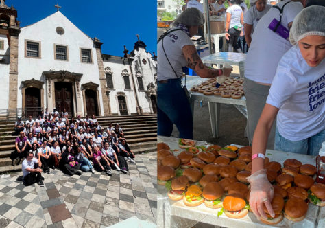 Carne na brasa, pão, queijo e muito carinho: Convento Santo Antônio acolhe 1ª edição carioca de Hamburgada na Rua