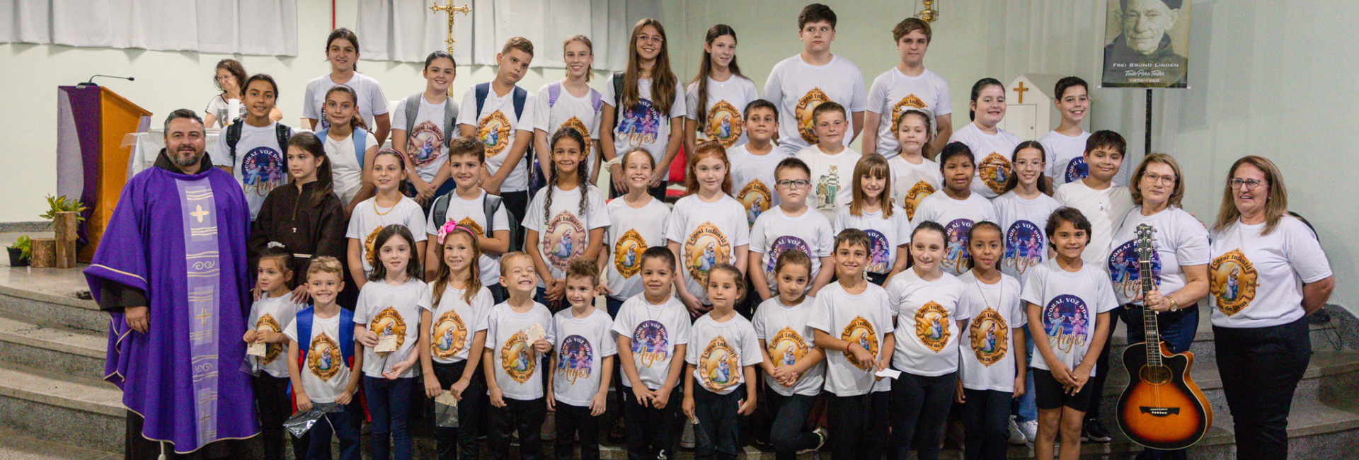 Bênção das mochilas e materiais escolares na Paróquia São Luiz Gonzaga