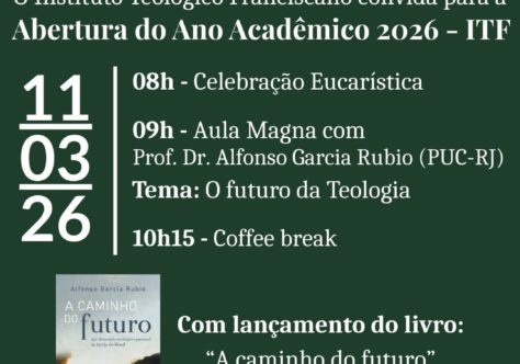 Padre Alfonso Garcia Rubio fará aula magna e lançamento de livro no ITF